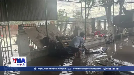 Sạt lở, ngập lụt, cô lập cục bộ do bão số 13 tại Gia Lai