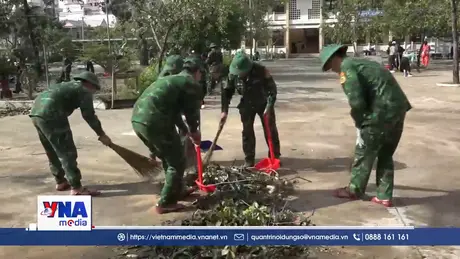 Bộ đội biên phòng Gia Lai chung tay khắc phục hậu quả mưa bão