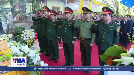 Truy điệu, an táng hài cốt các Liệt sĩ hy sinh tại Hang Tám Cô