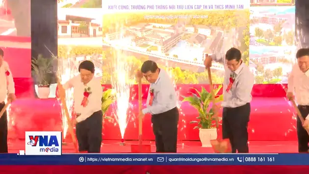 Phó Thủ tướng Nguyễn Chí Dũng dự lễ khởi công xây dựng 5 trường