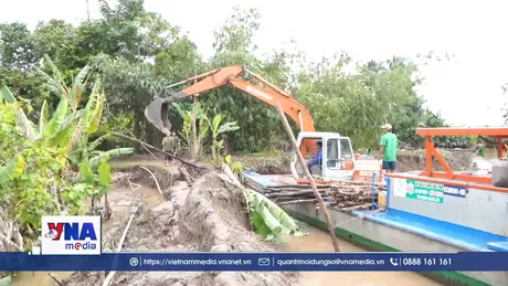 Khắc phục xong đoạn đê bị vỡ ở cồn Sơn, Cần Thơ