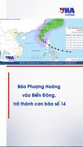 Bão Phượng Hoàng vào Biển Đông, trở thành cơn bão số 14