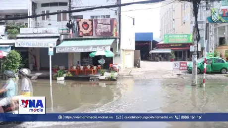 Triều cường tại Cà Mau dâng cao kỷ lục