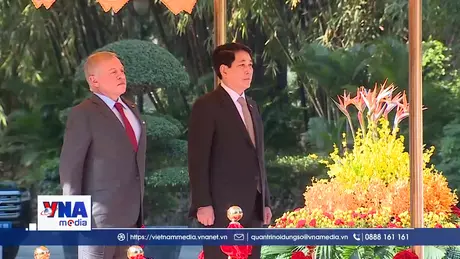 Chủ tịch nước chủ trì Lễ đón chính thức Quốc vương Jordan