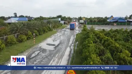 Đường ĐT.852B qua Đồng Tháp xuống cấp nghiêm trọng