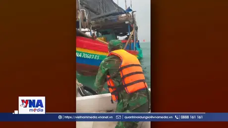 Nghệ An cứu nạn thành công 3 ngư dân bị chìm tàu cá trên biển