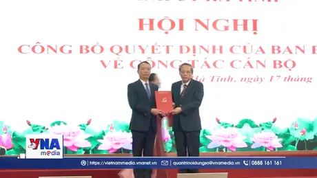 Ông Phan Thiên Định giữ chức Phó Bí thư Tỉnh ủy Hà Tĩnh