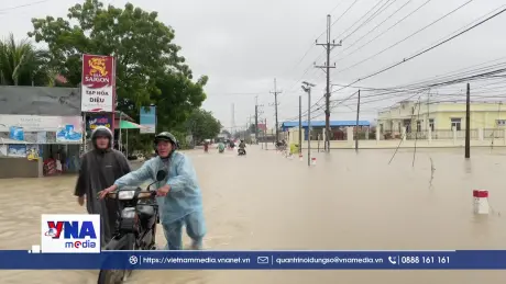 Phía Nam Khánh Hòa bị ngập sâu do mưa lũ