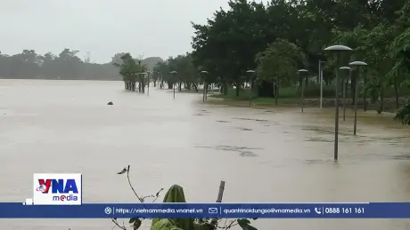 Huế: Lũ trên các sông dâng cao do mưa lớn