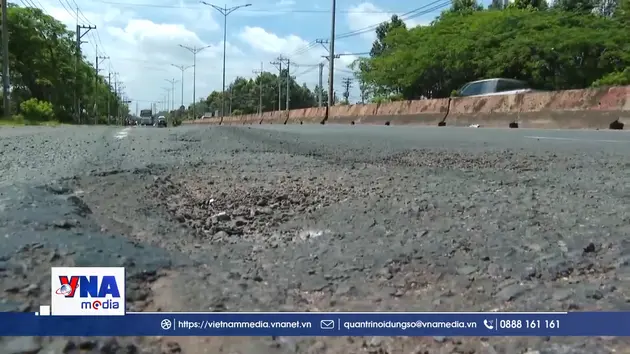 Đường ĐT.741 tại Đồng Nai xuống cấp nghiêm trọng