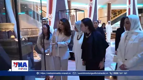 Phu nhân Thủ tướng Việt Nam và Kuwait thăm Bảo tàng Cung Al-Salam