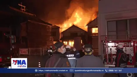 Cháy lớn thiêu đốt 170 tòa nhà tại Nhật Bản