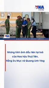 Những hình ảnh đầu tiên tại toà của Hoa hậu Thuỳ Tiên, Hằng Du Mục và Quang Linh Vlog