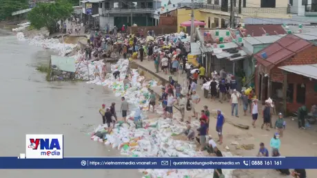 Đà Nẵng giữ bờ kè An Lương trước lũ lớn