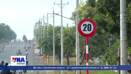Đường rộng 32m, hạn chế tốc độ 20 km/h