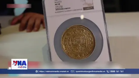 Đồng tiền vàng Tây Ban Nha cổ phá kỷ lục đấu giá châu Âu