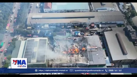 Cháy lớn tại khu công nghiệp Khai Quang, Phú Thọ