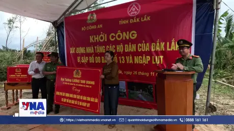 Bộ Công an khởi công 100 ngôi nhà cho vùng bão lũ miền Trung