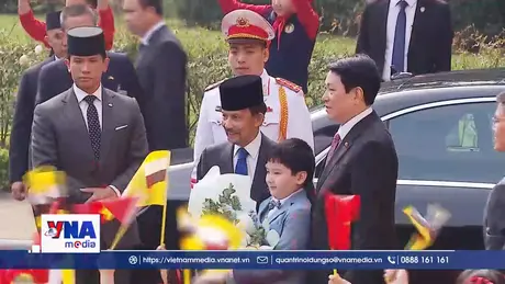 Chủ tịch nước Lương Cường chủ trì lễ đón chính thức Quốc vương Brunei