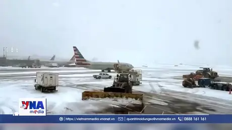 Hơn 8.500 chuyến bay tại Mỹ bị hoãn do bão tuyết