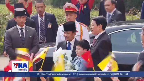 Chủ tịch nước Lương Cường hội đàm với Quốc vương Brunei