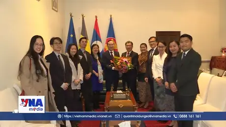 Hoạt động chúc mừng 50 năm Quốc khánh Lào tại Brussels