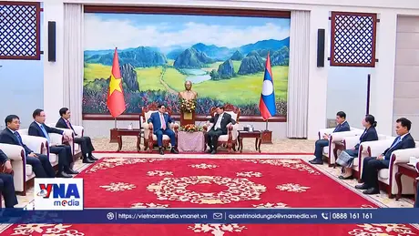 Thủ tướng Phạm Minh Chính hội kiến Tổng Bí thư, Chủ tịch nước Lào