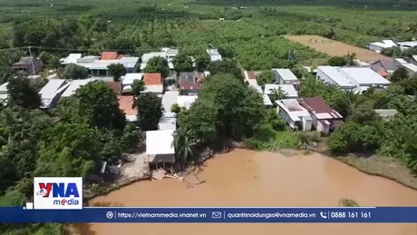 Đồng Tháp công bố tình huống khẩn cấp sạt lở bờ sông Tiền