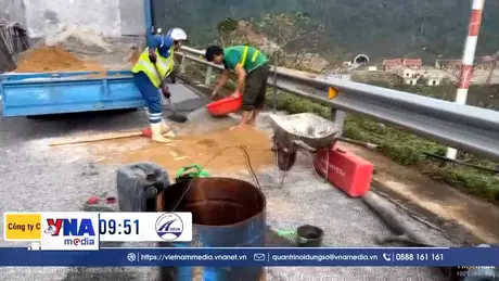 Quảng Trị khắc phục vết nứt trên Quốc lộ 1A đoạn qua Đèo Ngang