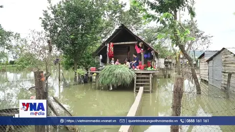 Gia Lai khẩn trương khắc phục ngập úng ở Buôn Nu sau bão số 13