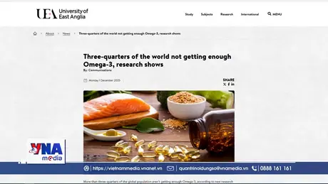 3/4 dân số thế giới thiếu hụt Omega-3 nghiêm trọng