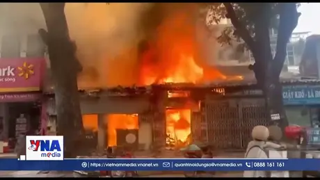Đã khống chế đám cháy ở Phố Lò Đúc