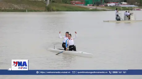 Canoeing mang về tấm HCV đầu tiên cho đoàn thể thao Việt Nam