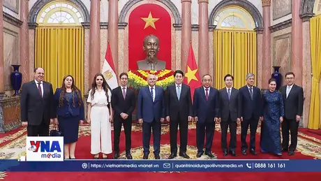 Chủ tịch nước Lương Cường tiếp các Đại sứ trình Quốc thư