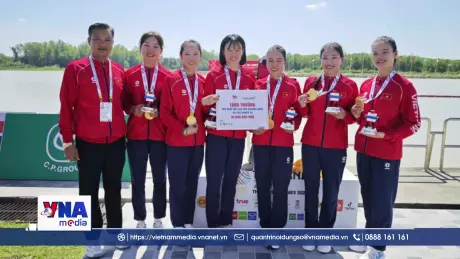 Rowing Việt Nam giành HCV đầu tiên tại SEA Games 33