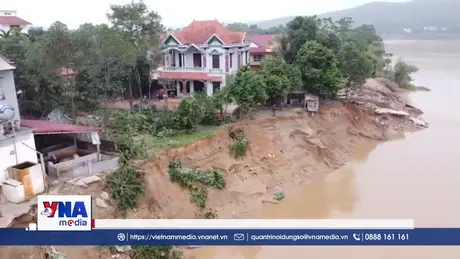 Yêu cầu xử lý khẩn cấp sự cố sạt lở bờ sông Lô