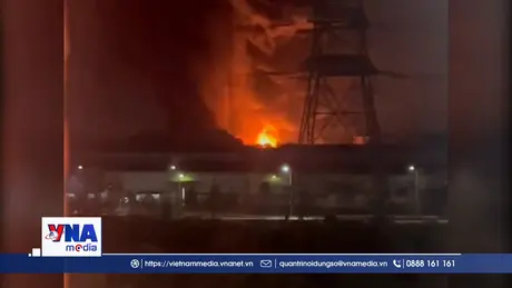 Bắc Ninh: Cháy lớn tại khu công nghiệp Tiên Sơn Bắc Ninh