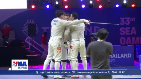 Đội kiếm chém nam bảo vệ thành công tấm HCV tại SEA Games 33
