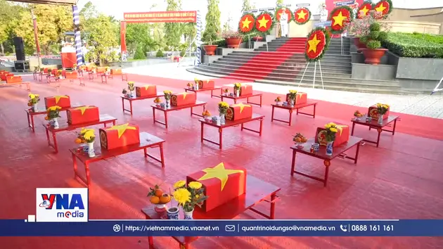 Tây Ninh truy điệu, an táng hài cốt liệt sĩ hy sinh tại Campuchia
