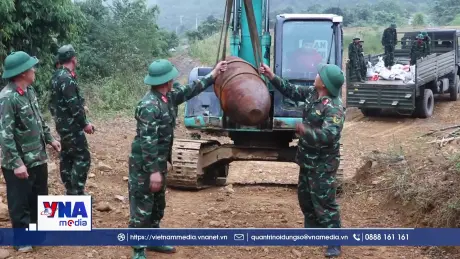 Phú Thọ hủy nổ thành công quả bom 300kg
