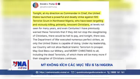 Mỹ không kích các mục tiêu IS tại Nigeria