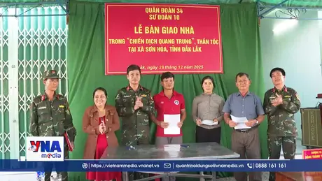 Bàn giao 5 căn nhà đầu tiên trong “Chiến dịch Quang Trung” tại Đắk Lắk