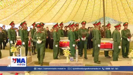 Điện Biên an táng hài cốt liệt sỹ quân tình nguyện