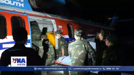 Trực thăng cấp cứu ngư dân từ Trường Sa trong ngày đầu năm mới