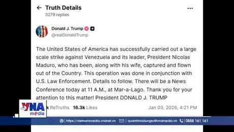 Mỹ thông tin về việc bắt giữ Tổng thống Venezuela