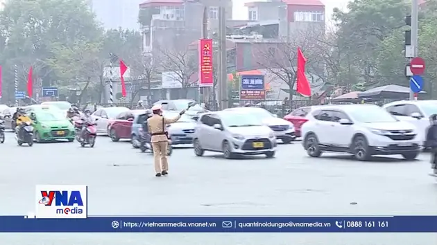 Phân luồng giao thông phục vụ lễ xuất quân, diễn tập bảo vệ Đai hội XIV của Đảng