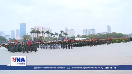 Tổng duyệt Lễ xuất quân bảo vệ Đại hội Đảng lần thứ XIV