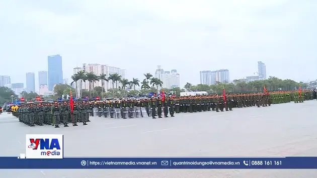 Tổng duyệt Lễ xuất quân bảo vệ Đại hội Đảng lần thứ XIV