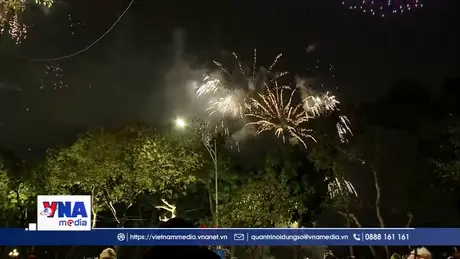 Hà Nội bắn pháo hoa 30 phút mừng thành công Đại hội XIV của Đảng