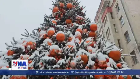 Độc đáo phố “quýt” Năm Mới ở Moskva